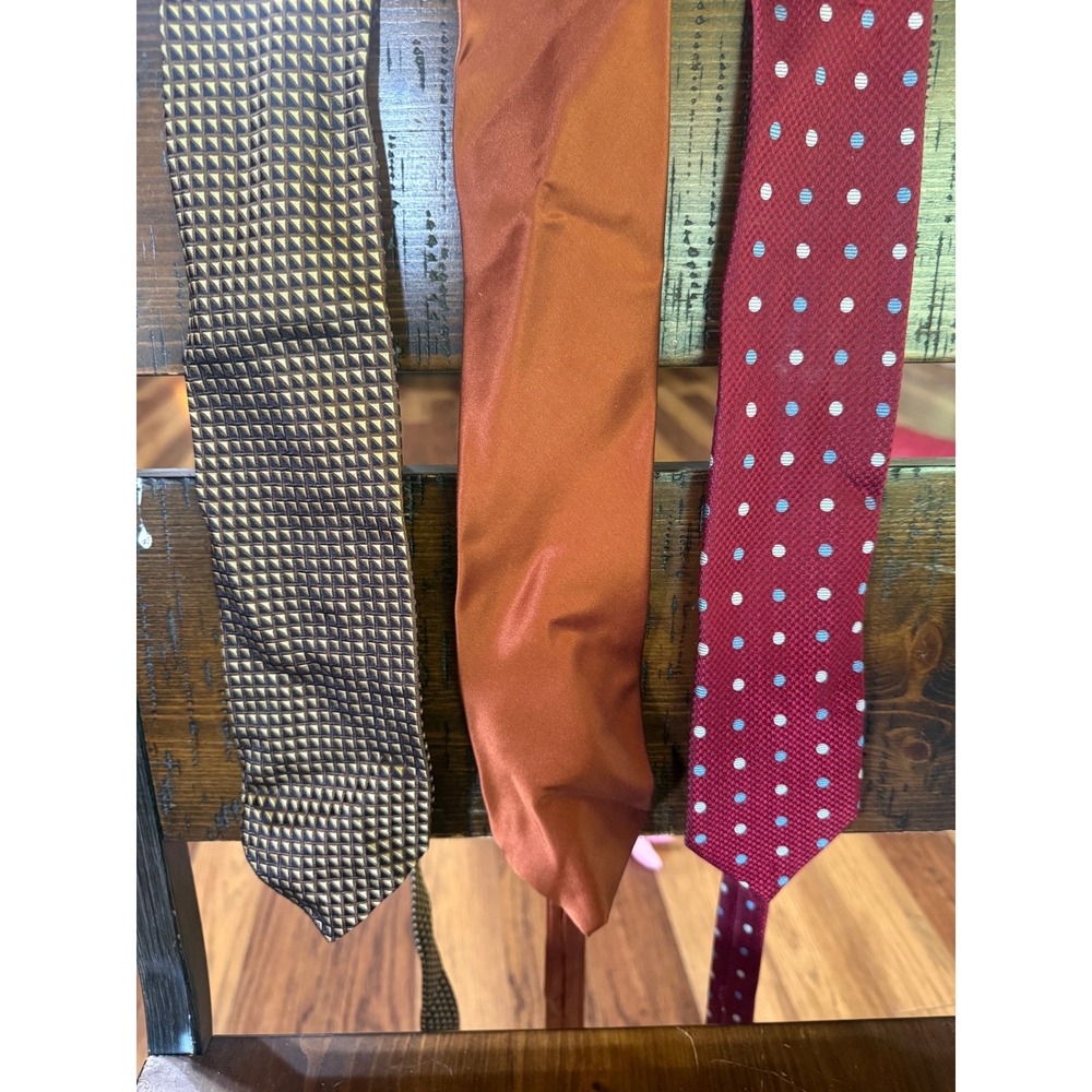 Lot 3 Mens Silk Ties Italy Daniel Craig Italo Ferrelli Geoff Nicholson Geometric